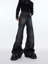 ArguE CulturE Metal Zipper Flared Denim - COPPING THREADS - ArguE CulturE